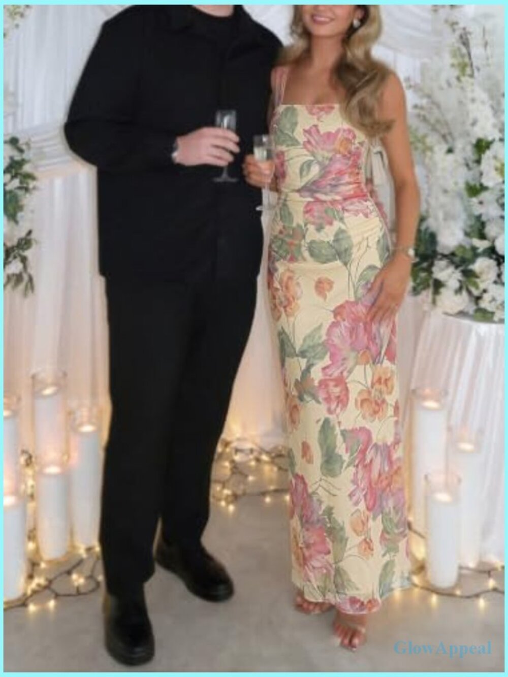 Sleeveless Ruched Mesh Maxi Dress Wedding Guest Party - Picture 6 of 6